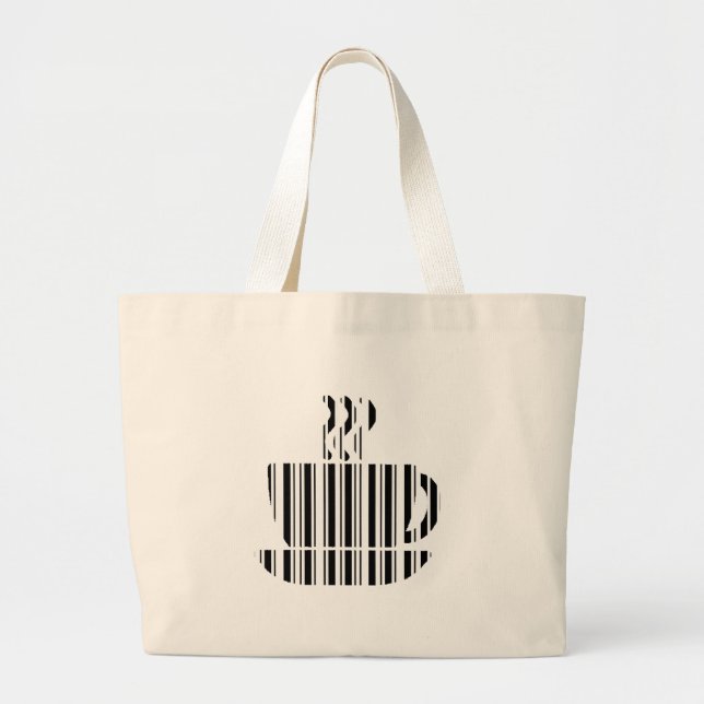 Grand Tote Bag CODE DE BARRE COFFRE CODE BOÎTE Code-barres Motif  (Devant)