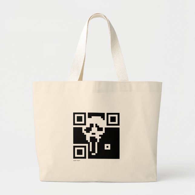 Grand Tote Bag Code du cri perçant QR (Devant)