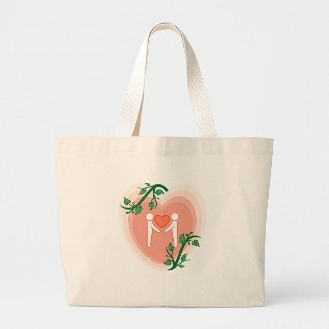 Grand Tote Bag Coeur (Devant)