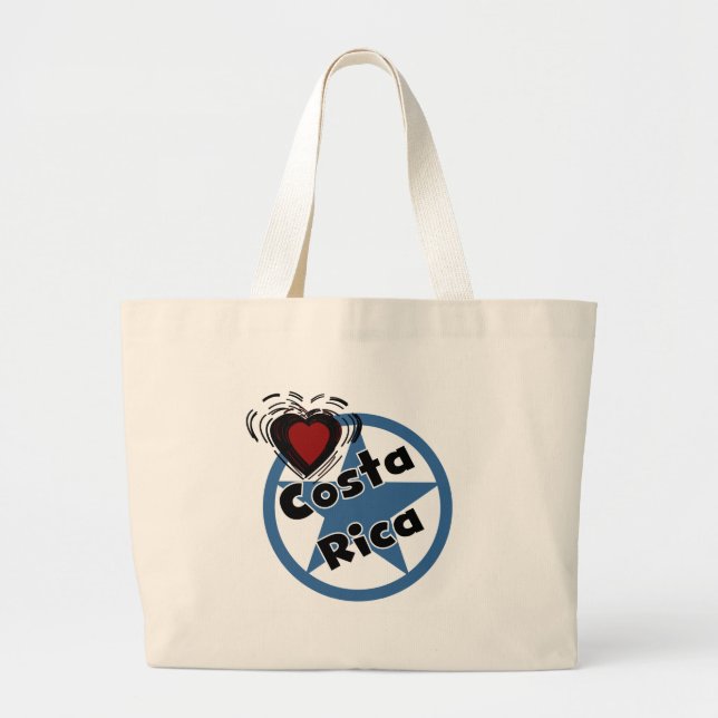 Grand Tote Bag Coeur Costa Rica (Devant)