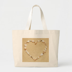 Grand Tote Bag Coeur de coquillage