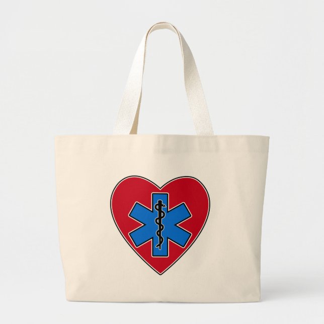 Grand Tote Bag Coeur d'EMT (Devant)