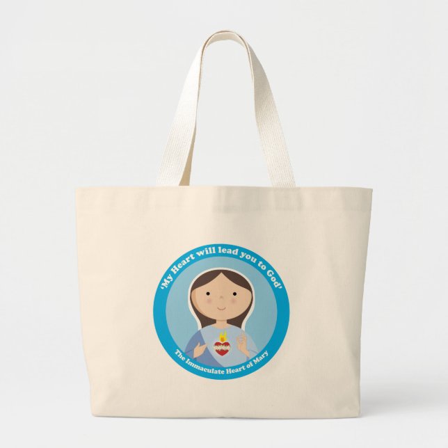 Grand Tote Bag Coeur impeccable de Mary (Devant)