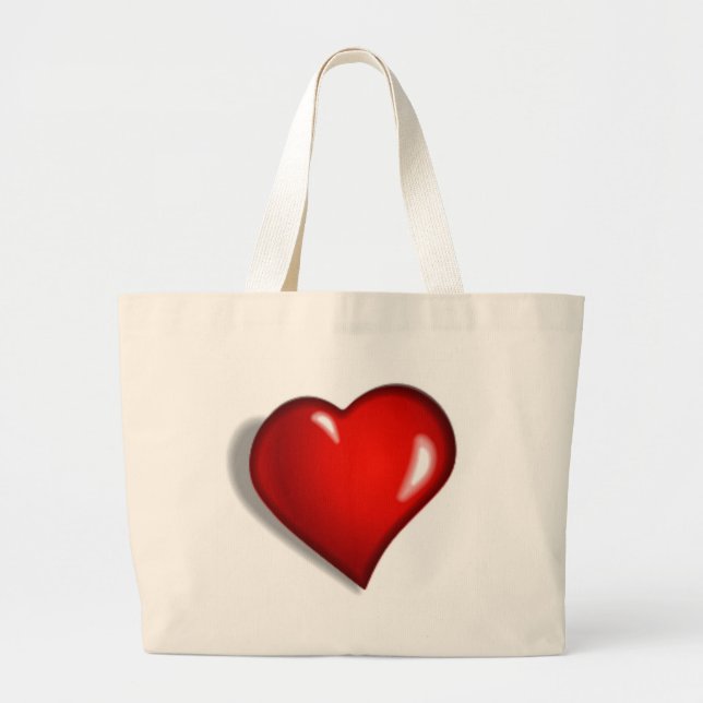 GRAND TOTE BAG COEUR ROUGE (Devant)