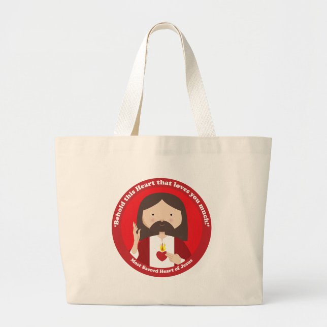 Grand Tote Bag Coeur sacré de Jésus (Devant)