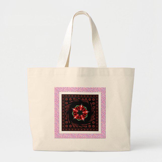 Grand Tote Bag Coeurs d'amour (Devant)