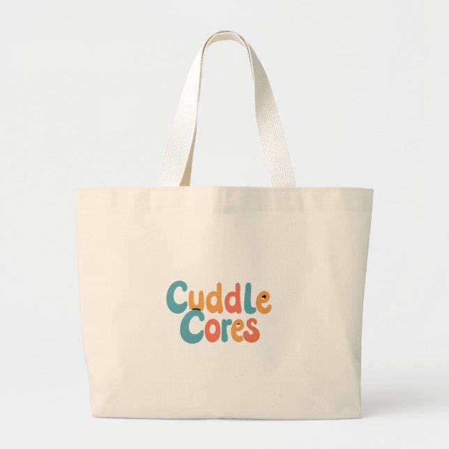 Grand Tote Bag Coeurs de câblage (Devant)