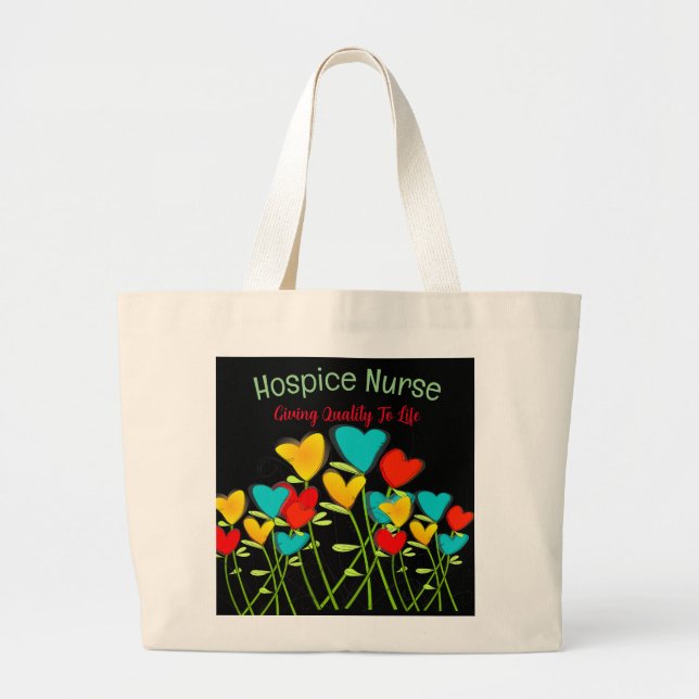 Grand Tote Bag Coeurs des infirmières hospitalières (Devant)