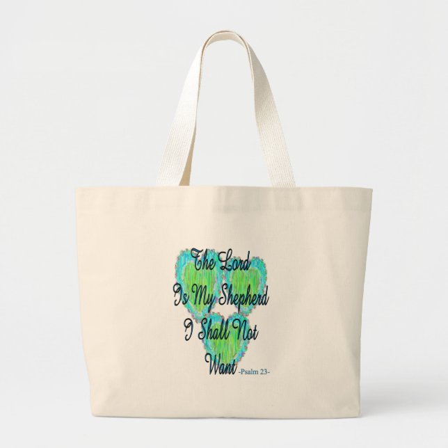 Grand Tote Bag Coeurs du psaume 23 (Devant)