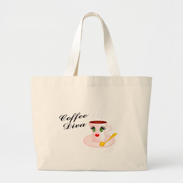 Grand Tote Bag Coffee Diva (Devant)