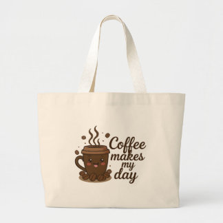 Grand Tote Bag Coffee Lover Aesthetic Design | Cozy Coffee Vibes