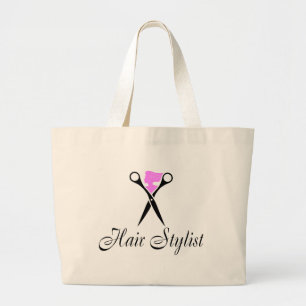 Grand Tote Bag Coiffeur (ciseaux/rose)