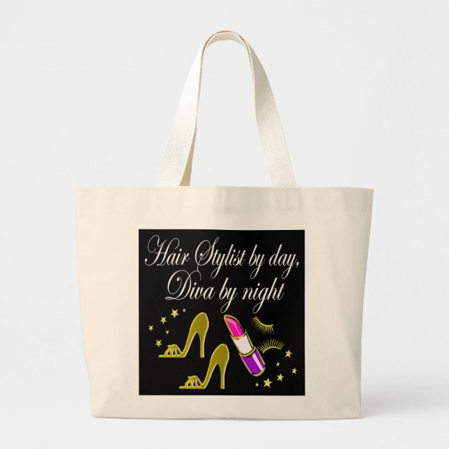 GRAND TOTE BAG COIFFEUR D'OR ET BEAUTICIEN (Devant)