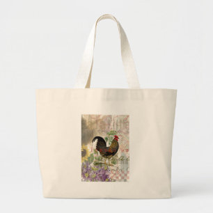 Grand Tote Bag Collage d'art vintage