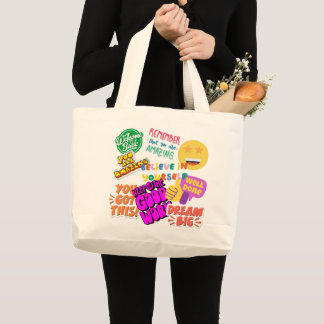 Grand Tote Bag Collage d'encouragement ultime