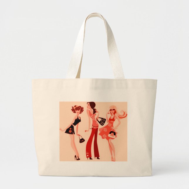 GRAND TOTE BAG COLLECTION DE REINE D'ACHATS (Devant)