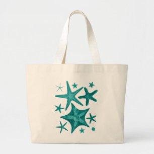 Grand Tote Bag Collection verte 2 d'étoiles de mer