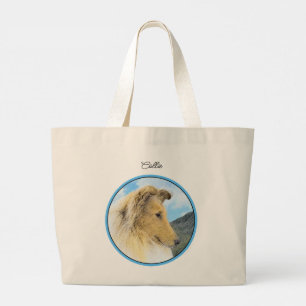Grand Tote Bag Collie Peinture Rough Sable Merle Original Chien A
