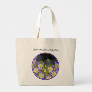 Grand Tote Bag Colorado Colorado Blue Columbines Peinture Art ori