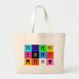 Grand Tote Bag colorblock happy pi day