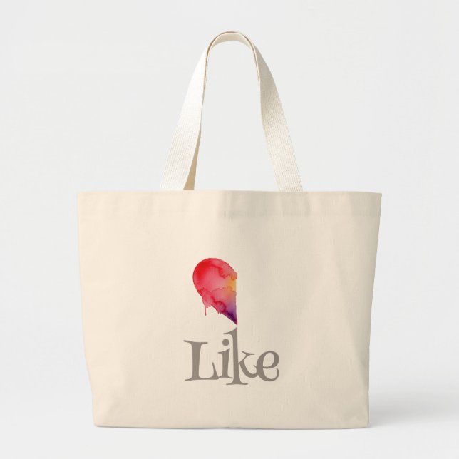 Grand Tote Bag Comme - demi-cœur (Devant)