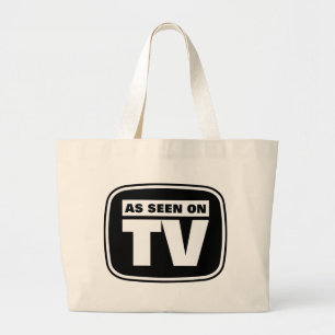 Grand Tote Bag Comme vu à la télévision - noir et blanc