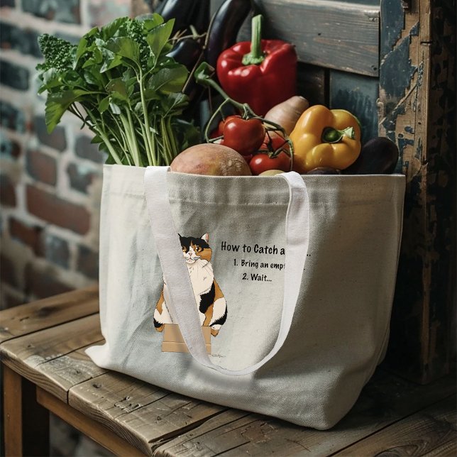 Grand Tote Bag Comment attraper un chat (Créateur téléchargé)