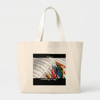 Grand Tote Bag Compositeur - j'ai quelque chose à dire