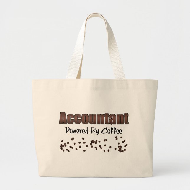 Grand Tote Bag Comptable Actionné Au Café (Devant)
