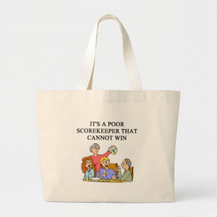 Grand Tote Bag concepteur du jeu en double de joueur de pont
