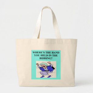 Grand Tote Bag concepteur du jeu en double de joueur de pont
