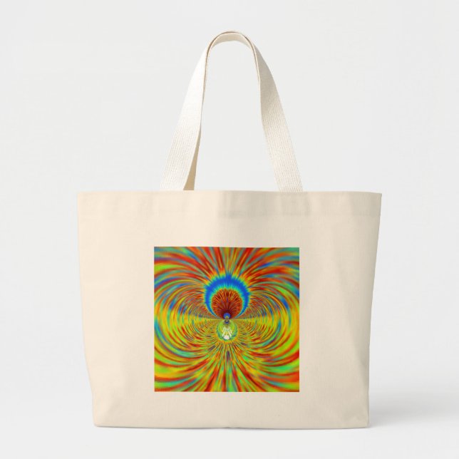 Grand Tote Bag Concepteur graphique Blazing Fire (Devant)