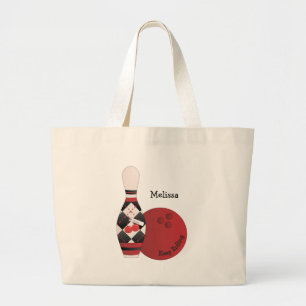 Grand Tote Bag Conception à motifs de losanges de bowling de