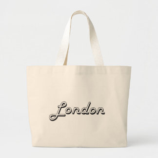 Grand Tote Bag Conception classique de Londres Royaume-Uni rétro