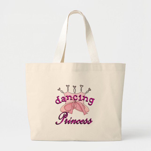 Grand Tote Bag Conception de ballet de princesse dansante (Devant)
