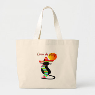 Grand Tote Bag Conception de CAT de Cinco De Mayo--Adorable
