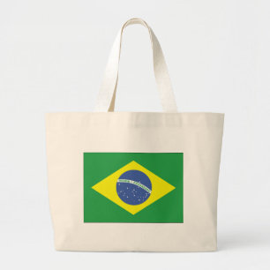 Grand Tote Bag Conception de drapeau du Brésil