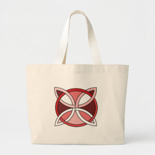 Grand Tote Bag Conception de Knotwork de Celtic - rouge de