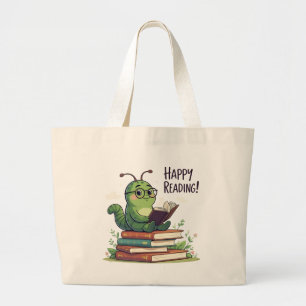 Grand Tote Bag Conception de lecture de vers de livre
