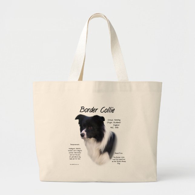 Grand Tote Bag Conception de l'historique des bordures (Devant)