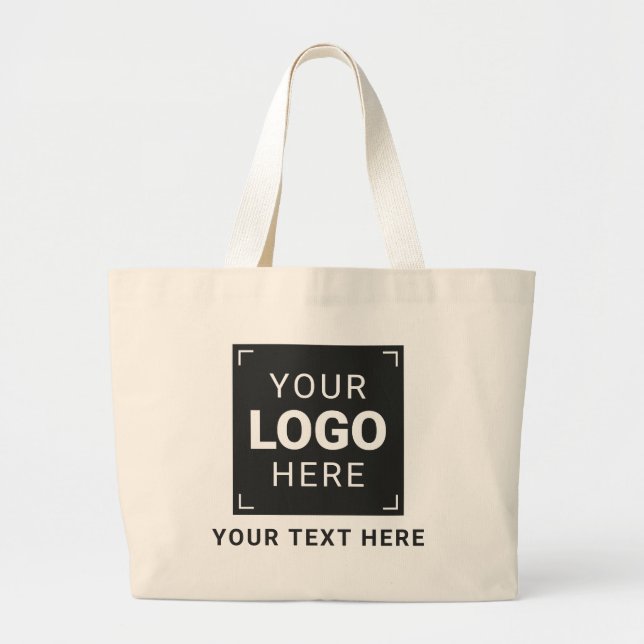 Grand Tote Bag Conception de logo et de texte de marque (Devant)