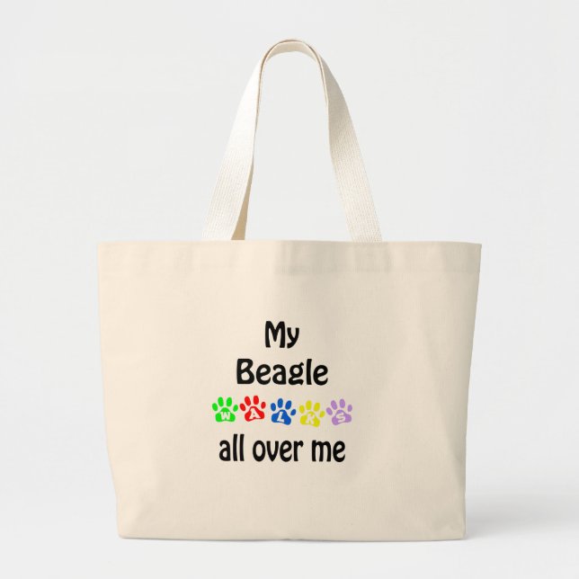 Grand Tote Bag Conception de marches beagles (Devant)