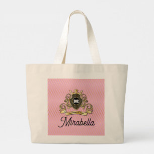 Grand Tote Bag Conception de monogramme en or
