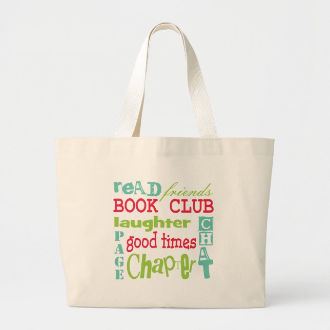 Grand Tote Bag Conception de souterrain de club de lecture (Devant)