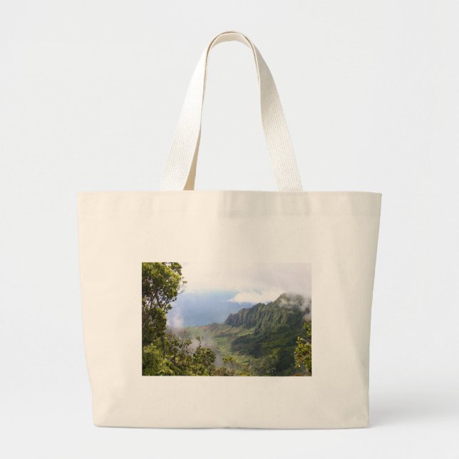 Grand Tote Bag Conception de surveillance de Kalalau (Devant)