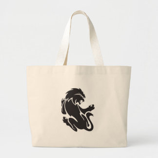 Grand Tote Bag Conception de tatouage Lion Tribal