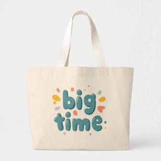 Grand Tote Bag Conception de texte à confettis 3D Puffy Big Time