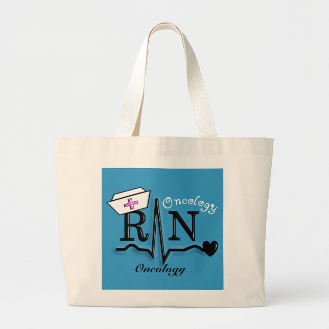 Grand Tote Bag Conception des cadeaux QRS de RN d'infirmière (Devant)