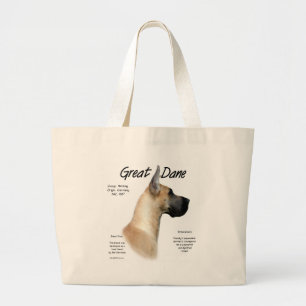 Grand Tote Bag Conception d'histoire de great dane (faon)