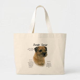 Grand Tote Bag Conception d'histoire de Terrier de frontière